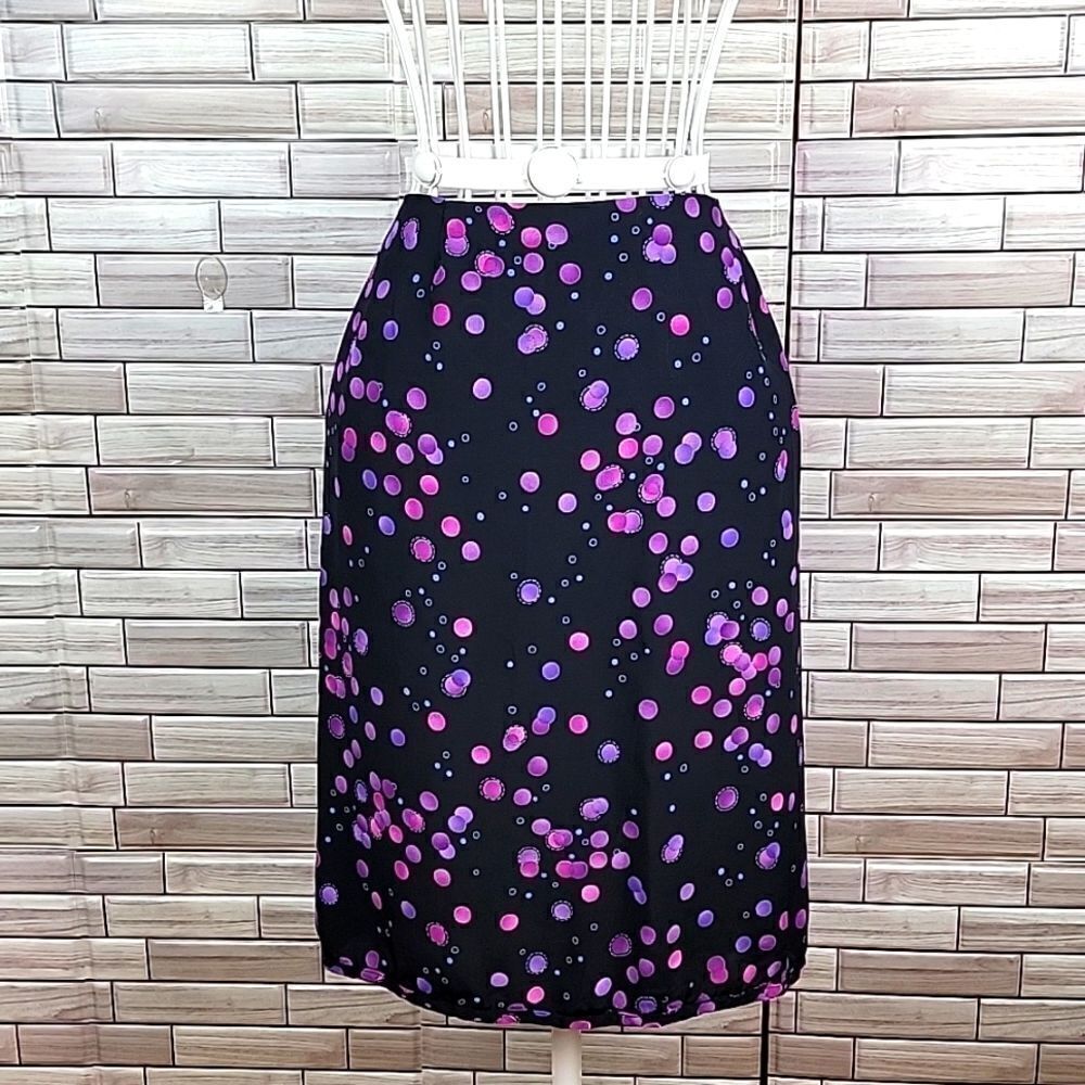 Clio vintage 90s midi skirtโ-โBlack & Purple Womens Sizeโ14